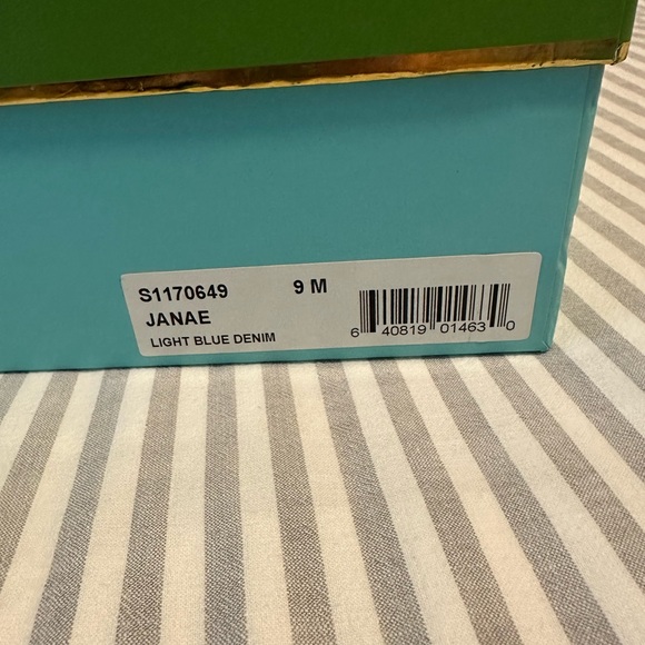 Adorable Kate Spade Janae denim blue Wedge Sandals size 9 - Picture 9 of 9